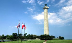 Perry Monument and Flags